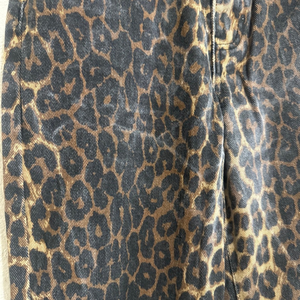 DAZY Women's Leopard Print Wide Leg Jeans Size S - Picture 4 of 16